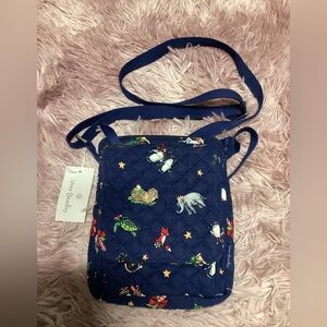 Vera Bradley Christmas Print Crossbody Bag. NWT